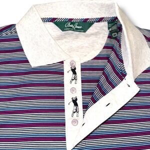 Bobby Jones Signature Collection Golf‎ Polo Shirt Mens XL Striped Short Sleeve